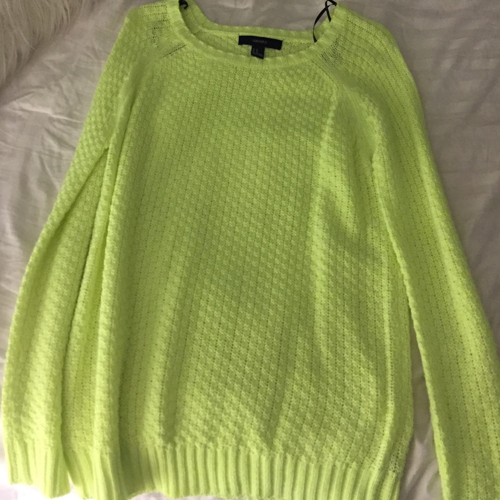 Forever 21 Neon Yellow Sweater